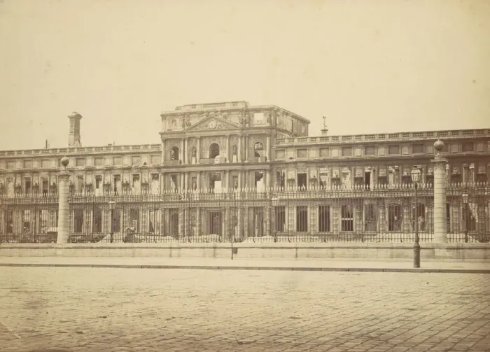 Framed Print : [The Tuileries after the Commune], 1871. Creator: Hippolyte-Auguste Collard