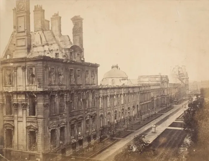 Framed Print : [The Tuileries After Its Destruction by the Communards], 1871