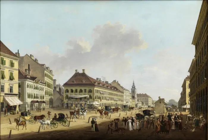 Framed Print : Theater in der Leopoldstadt, 1825. Creator: Scheyerer (Scheurer), Franz (1762-1839) Framed Print : Theater in der Leopoldstadt, 1825. Creator: Scheyerer (Scheurer), Franz (1762-1839)