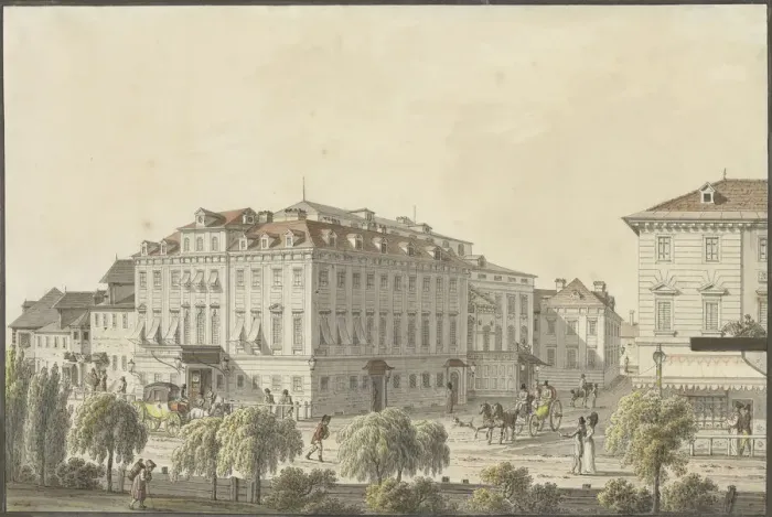 Framed Print : The Theater an der Wien, ca 1816. Creator: Alt, Jakob (1789-1872)