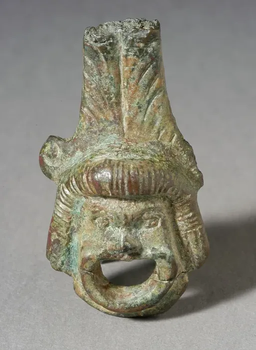 Framed Print : Theater Mask Figurine, Greco-Roman Period (200 B.C.-A.D. 395 ). Creator: Unknown Framed Print : Theater Mask Figurine, Greco-Roman Period (200 B.C.-A.D. 395 ). Creator: Unknown