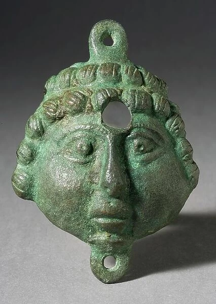 Theater Mask Figurine, Probably Roman Period (100-395 CE) or later. Creator: Unknown
