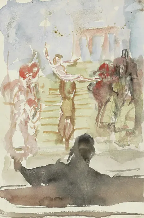 Framed Print : Theater performance, 1875-1934. Creator: Isaac Lazerus Israels Framed Print : Theater performance, 1875-1934. Creator: Isaac Lazerus Israels
