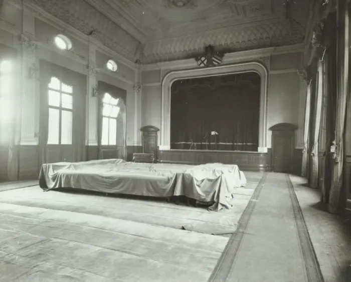 Framed Print : Theatre, Bethlem Royal Hospital, London, 1926 Framed Print : Theatre, Bethlem Royal Hospital, London, 1926