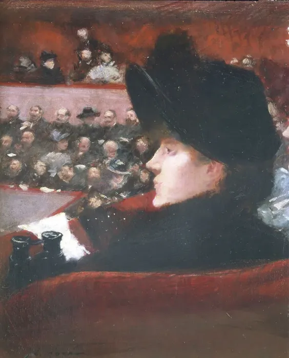 Framed Print : Theatre Box, c1880. Creator: Jean Louis Forain Framed Print : Theatre Box, c1880. Creator: Jean Louis Forain