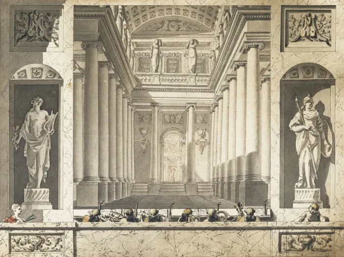 Framed Print : Theatre des Tuileries, 1788. Artist: Anonymous Framed Print : Theatre des Tuileries, 1788. Artist: Anonymous