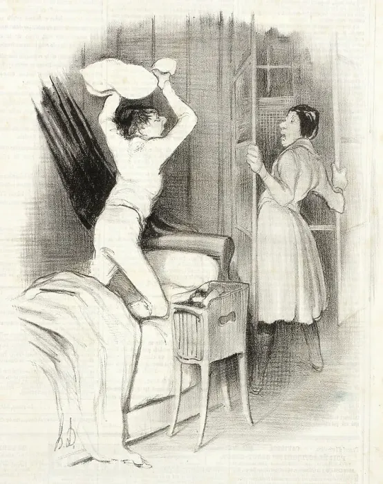 Framed Print : Théâtre du Vaudeville - Passé Minuit, 1839. Creator: Honore Daumier Framed Print : Théâtre du Vaudeville - Passé Minuit, 1839. Creator: Honore Daumier