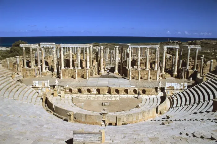Framed Print : The theatre, Leptis Magna, Libya Framed Print : The theatre, Leptis Magna, Libya