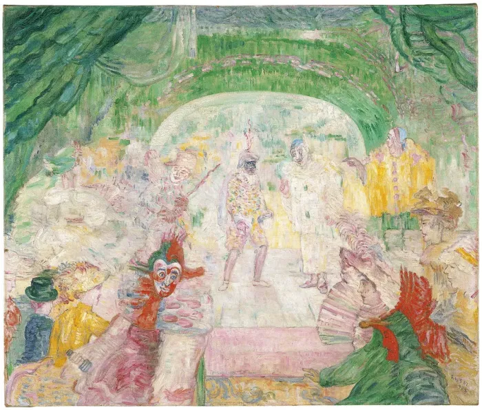 Framed Print : Theatre of Masks, 1908. Artist: Ensor, James (1860-1949) Framed Print : Theatre of Masks, 1908. Artist: Ensor, James (1860-1949)