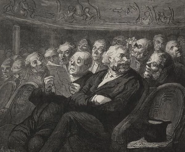 The Theatre: The Orchestra Pit. Creator: Honore Daumier (French, 1808-1879)
