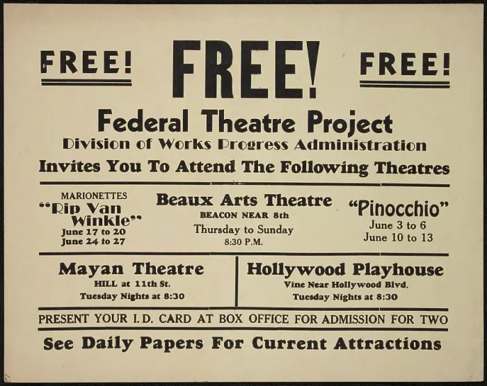 Framed Print : Theatre poster, Los Angeles, Los Angeles, [193-]. Creator: Unknown