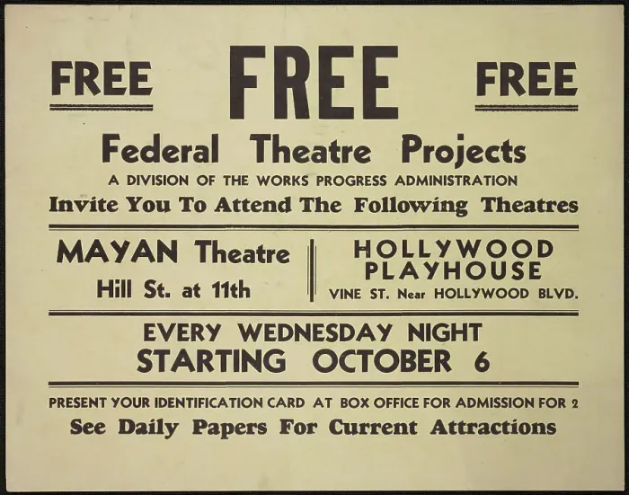 Framed Print : Theatre poster, Los Angeles, Los Angeles, [193-]. Creator: Unknown