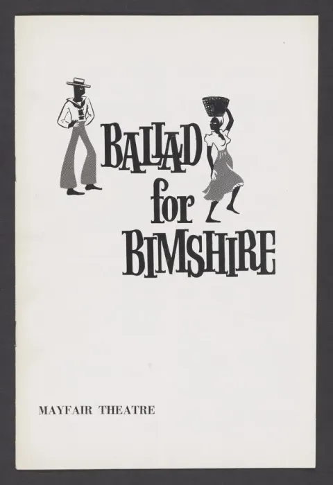 Framed Print : Theatre programme for Ballad for Bimshire, 1963. Creator: Unknown Framed Print : Theatre programme for Ballad for Bimshire, 1963. Creator: Unknown