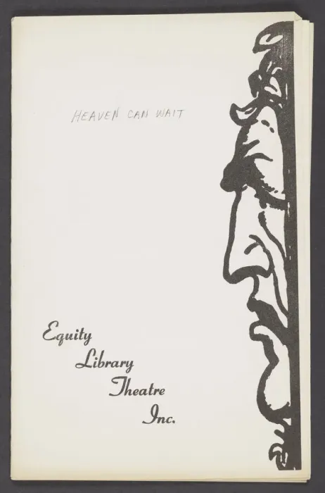Framed Print : Theatre programme for Heaven Can Wait, 1957. Creator: Unknown Framed Print : Theatre programme for Heaven Can Wait, 1957. Creator: Unknown