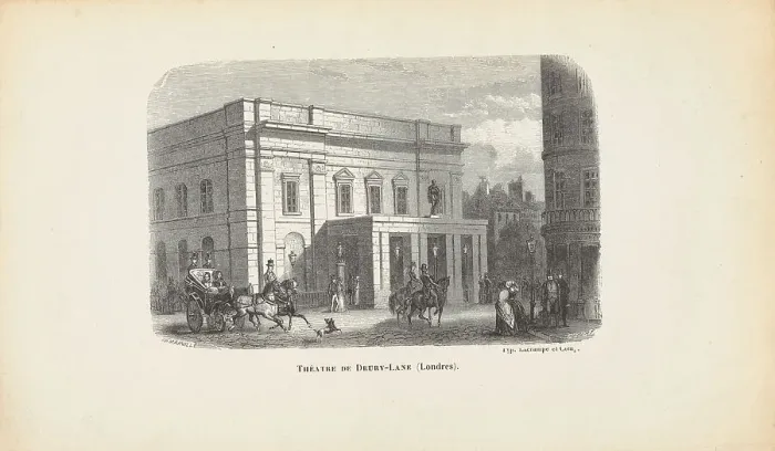 Framed Print : Theatre Royal Drury Lane, London, Mid of the 19th century. Creator: Marville, Charles (1813-1879) Framed Print : Theatre Royal Drury Lane, London, Mid of the 19th century. Creator: Marville, Charles (1813-1879)