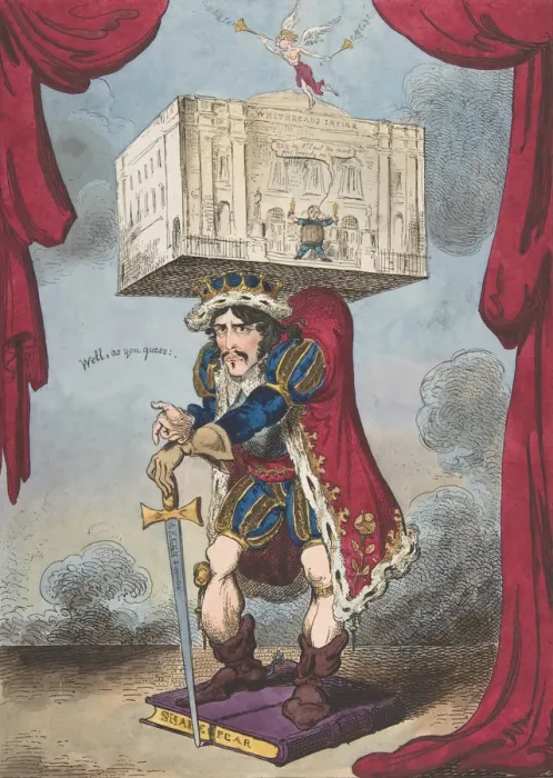 Framed Print : The Theatrical Atlas, May 7, 1814. May 7, 1814. Creator: George Cruikshank Framed Print : The Theatrical Atlas, May 7, 1814. May 7, 1814. Creator: George Cruikshank