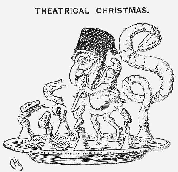 Theatrical Christmas, 1866. Artist: Charles Henry Bennett