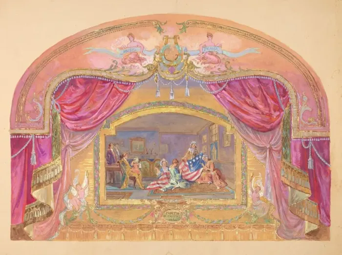 Framed Print : Theatrical Painting, 1935 / 1942. Creator: Gilbert Sackerman Framed Print : Theatrical Painting, 1935 / 1942. Creator: Gilbert Sackerman