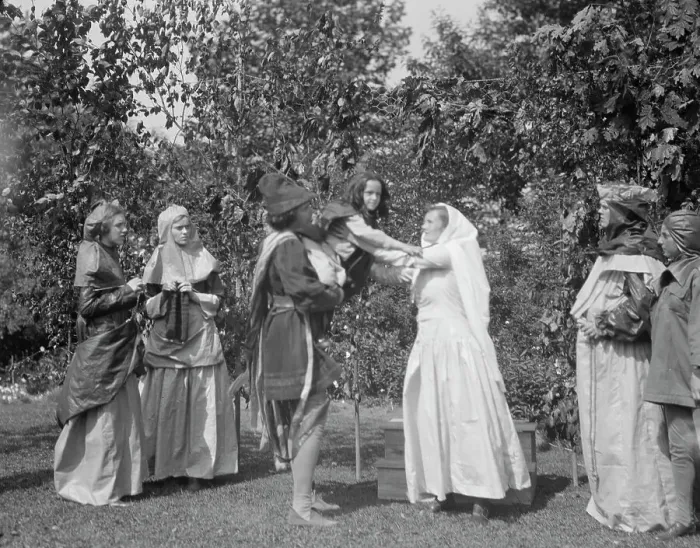 Framed Print : Theatrical performance at Dongan Hall, 1921 May 27. Creator: Arnold Genthe Framed Print : Theatrical performance at Dongan Hall, 1921 May 27. Creator: Arnold Genthe