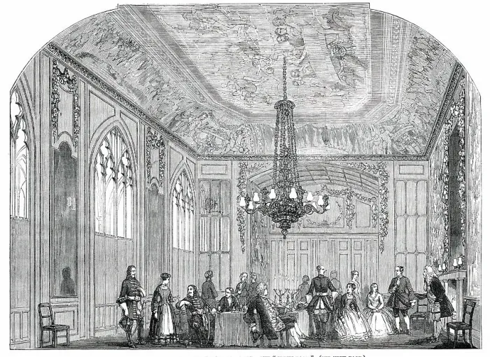 Framed Print : Theatrical Performances at Windsor Castle - the Green Room, 1850. Creator: Unknown. Theatrical Performances at Windsor Castle - the Green Room, 1850. Creator: Unknown Framed Print : Theatrical Performances at Windsor Castle - the Green Room, 1850. Creator: Unknown. Theatrical Performances at Windsor Castle - the Green Room, 1850. Creator: Unknown