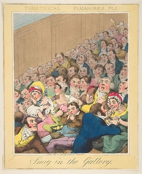 Theatrical Pleasures, ( Snug in the Gallery, Plate 3), ca. 1835. Creator: Theodore Lane