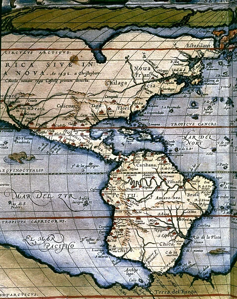 Theatrum Orbis Terrarum by Abraham Ortelius, Antwerp, 1574, map of the Americas