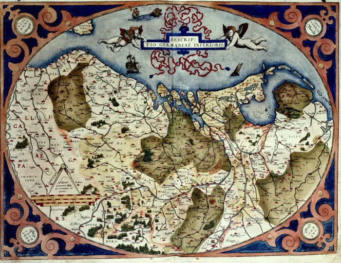 Framed Print : Theatrum Orbis Terrarum by Abraham Ortelius, Antwerp, 1574, map of Germany Framed Print : Theatrum Orbis Terrarum by Abraham Ortelius, Antwerp, 1574, map of Germany
