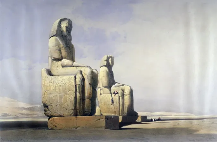 Framed Print : Thebes, December 4th 1838, 19th century. Artist: David Roberts Framed Print : Thebes, December 4th 1838, 19th century. Artist: David Roberts