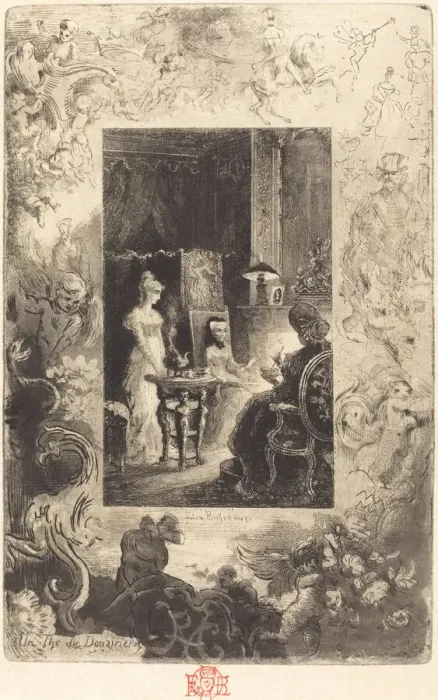 Framed Print : Un Thede Douairieres (The Dowagers Tea Party), 1879 / 1880 Framed Print : Un Thede Douairieres (The Dowagers Tea Party), 1879 / 1880