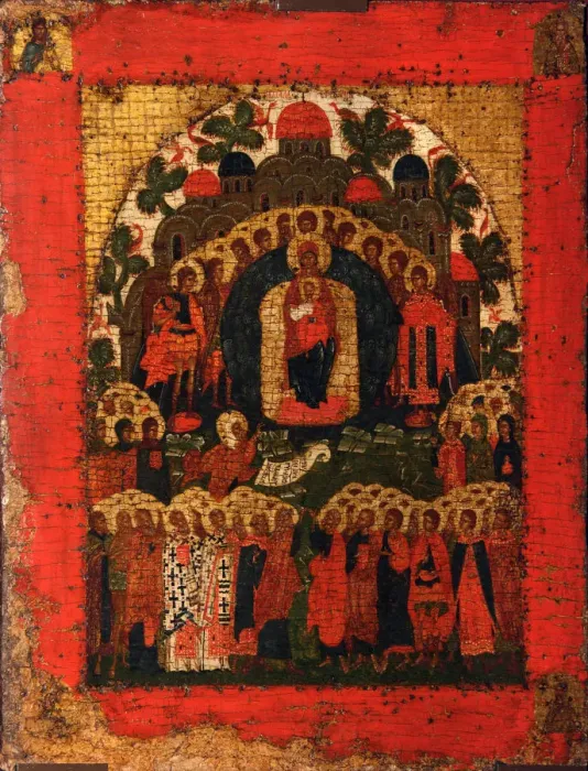 Framed Print : In Thee Rejoiceth, Late 15th cen Artist: Russian icon