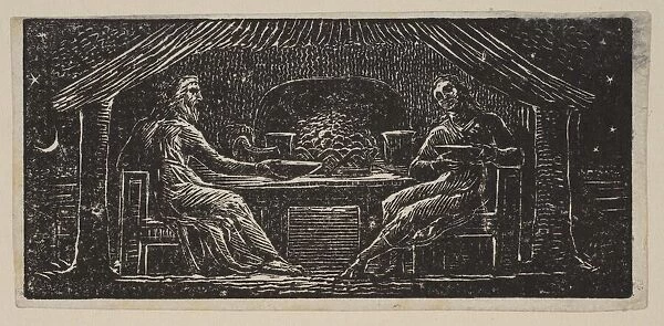 Thenot and Colinet Eat Their Evening Meal, from Thorntons Pastorals of Virgil, 1821