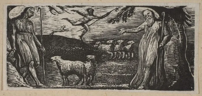 Framed Print : Thenot Remonstrates with Colinet, Lightfoot in the Background Framed Print : Thenot Remonstrates with Colinet, Lightfoot in the Background