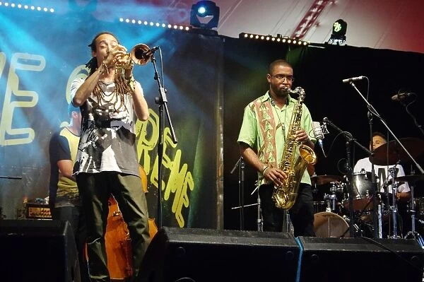 Theo Croker and Irwin Hall, Love Supreme Jazz Festival, Glynde Place, East Sussex, 2015