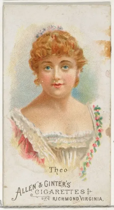 Framed Print : Theo, from Worlds Beauties, Series 1 (N26) for Allen & Ginter Cigarettes, 1888 Framed Print : Theo, from Worlds Beauties, Series 1 (N26) for Allen & Ginter Cigarettes, 1888