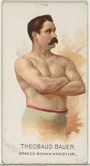 Framed Print : Theobaud Bauer, Greco-Roman Wrestler, from Worlds Champions Framed Print : Theobaud Bauer, Greco-Roman Wrestler, from Worlds Champions