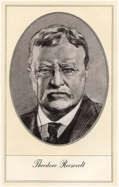 Theodore Roosevelt, 26th President of the United States, (early 20th century). Artist: Gordon Ross