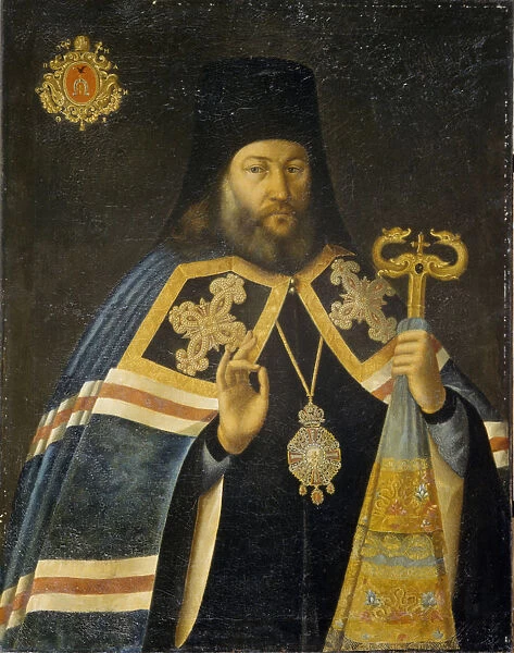 Theodosius Yankovsky, Archbishop of St. Petersburg and Prior of Alexander Nevsky Monastery, 1770s. Artist: Antropov, Alexei Petrovich (1716-1795)
