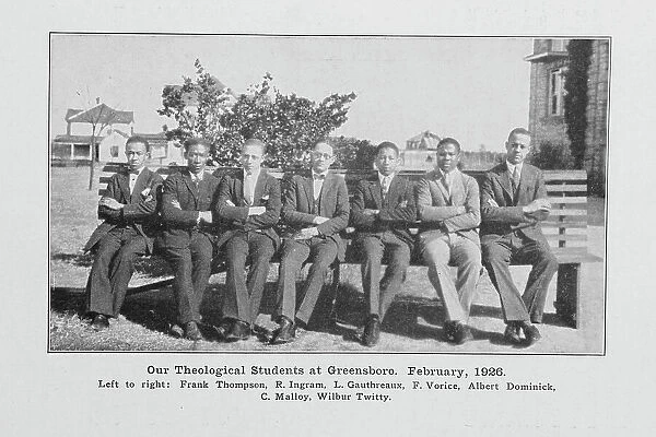 Our theological students at Greensboro, February, 1926, 1927. Creator: Unknown