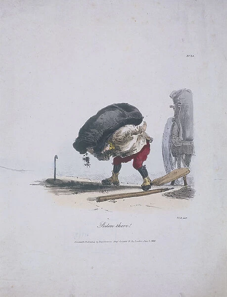Below there!, Cries of London, 1828. Artist: Engelmann, Graf, Coindet and Company