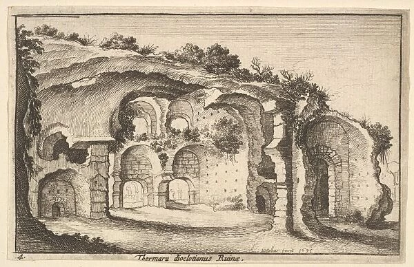 Thermaru diocletiani Ruinae (Baths of Diocletian), 1651. Creator: Wenceslaus Hollar