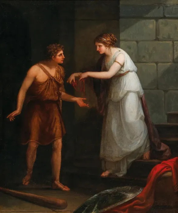Framed Print : Theseus and Ariadne. Creator: Kauffmann, Angelika (1741-1807) Framed Print : Theseus and Ariadne. Creator: Kauffmann, Angelika (1741-1807)