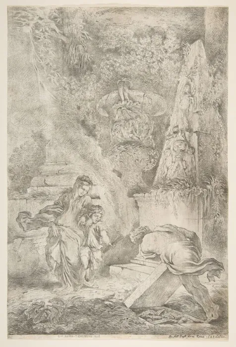 Framed Print : Theseus finding his fathers arms, 1645 (published 1648) Framed Print : Theseus finding his fathers arms, 1645 (published 1648)