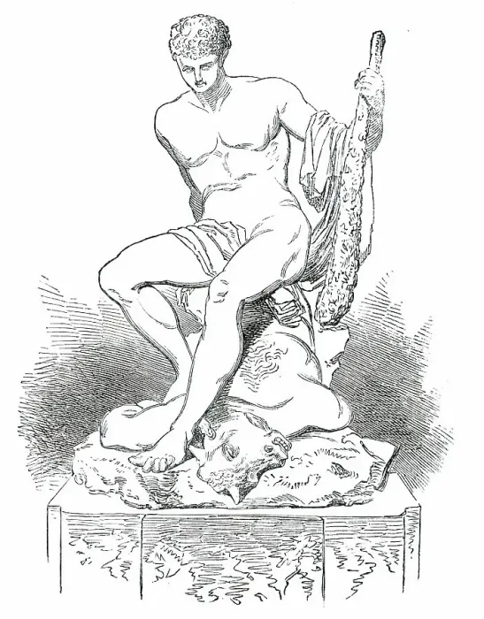 Framed Print : Theseus and the Minotaur, 1850. Creator: Unknown Framed Print : Theseus and the Minotaur, 1850. Creator: Unknown