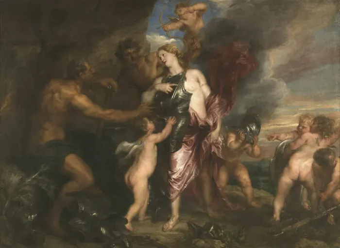 Framed Print : Thetis receiving Armour for Achilles from Hephaestus, Between 1630 and 1632