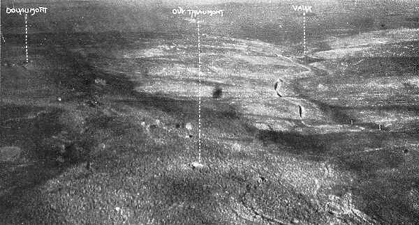 Thiaumont; Deux aspects du champ de bataille de Thiaumont, 1916. Creator: Unknown