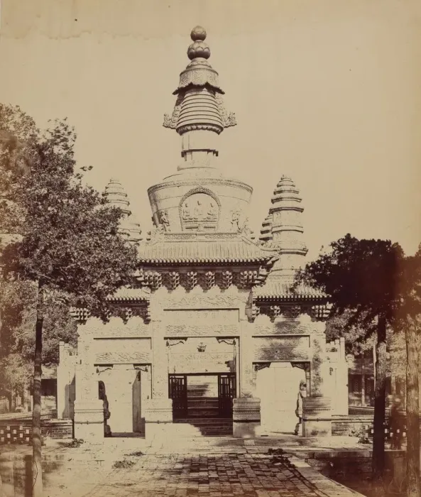 Framed Print : Thibetan Monument in the Lama Temple, Pekin, October 1860, 1860. Creator: Felice Beato Framed Print : Thibetan Monument in the Lama Temple, Pekin, October 1860, 1860. Creator: Felice Beato