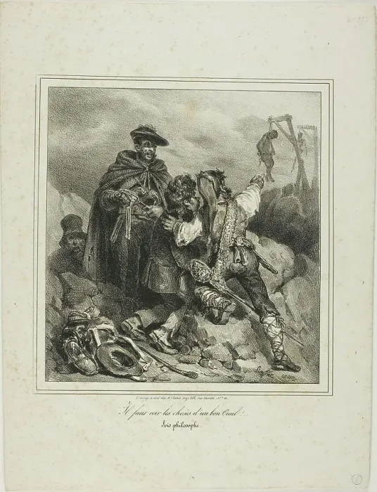 Framed Print : He must see things favorably!, 1828. Creator: Auguste Raffet Framed Print : He must see things favorably!, 1828. Creator: Auguste Raffet
