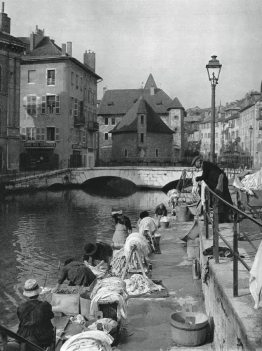 Framed Print : Thiou canal, Annecy, France, 1937. Artist: Martin Hurlimann Framed Print : Thiou canal, Annecy, France, 1937. Artist: Martin Hurlimann