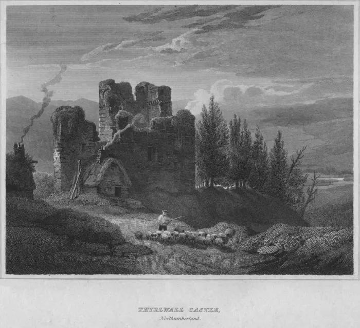 Framed Print : Thirlwall Castle, Northumberland, 1814. Artist: John Greig