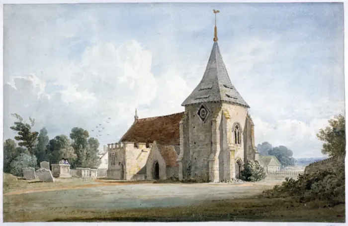 Framed Print : Thirnham Church, near Maidstone, Kent, 19th century Framed Print : Thirnham Church, near Maidstone, Kent, 19th century